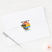 Tropische Waves Summer Beach Getaway Sticker (Envelop)