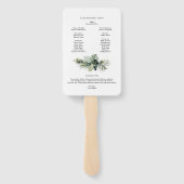 Tropische Wedding Program Fan – Botanisch Ontwerp Handwaaier (Achterkant)