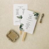 Tropische Wedding Program Fan – Botanisch Ontwerp Handwaaier