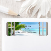 Tropische weduwen stralen Terugkeeradres label (Insitu)