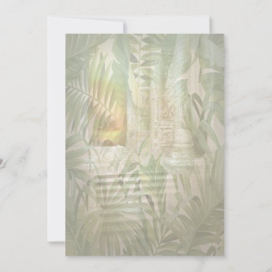 Tropische weibloemen en grote kleurrijke vogels I Kaart (Achterkant)