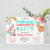 Tropische Wekend Itinerary Bachelorette Party Kaart (Staand voorkant)