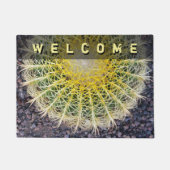 Tropische Wereldbol Cactus Naalden Foto Aangepaste Deurmat (Voorkant)