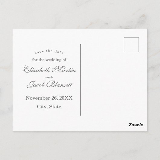 Tropische West-Indische Jasmijn Save the Date Briefkaart (Achterkant)