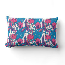 Tropische Wilde Bloemen Blauw Roze Modern Exotisch