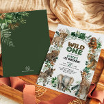 Tropische wilde eend Oerwoud Safari Kaart<br><div class="desc">Op zoek naar de perfecte uitnodiging om je eerste verjaardag te vieren? Kijk niet verder dan onze uitnodiging van de 'Wild One' partij! Met schattige safari's en luiftige tropische bladeren zet deze uitnodiging de toon voor een wild en met plezier gevierd feest. Met klantgerichte teksten, kunt u de uitnodiging met...</div>