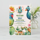 Tropische wilde eend Oerwoud Safari Kaart (Staand voorkant)