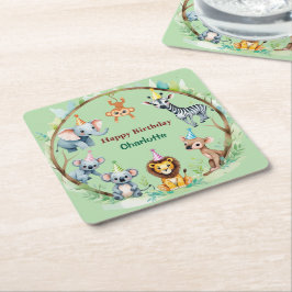 Tropische wilde eend Oerwoud Safari Kartonnen Onderzetters