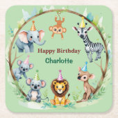 Tropische wilde eend Oerwoud Safari Kartonnen Onderzetters (Voorkant)