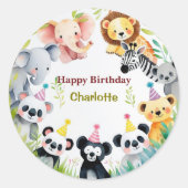 Tropische wilde eend Oerwoud Safari Ronde Sticker (Voorkant)