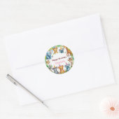 Tropische wilde eend Oerwoud Safari Ronde Sticker (Envelop)