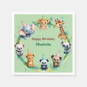 Tropische wilde eend Oerwoud Safari Servet (Voorkant)