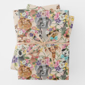 Tropische wilde eendierdieren van één Oerwoud Inpakpapier Vel (In situ)