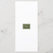 Tropische wilde katten bruiloft menu (Achterkant)