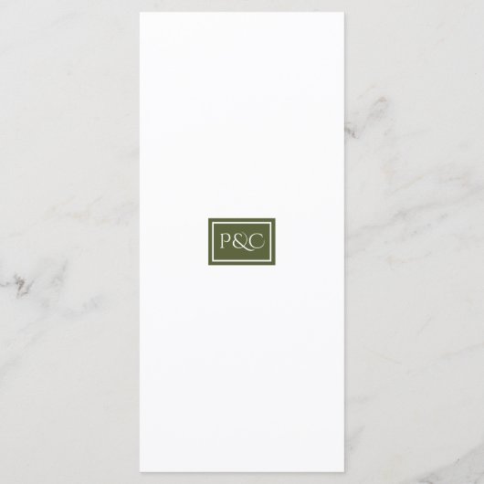 Tropische wilde katten bruiloft menu (Achterkant)