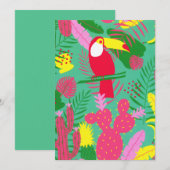 Tropische wilde Oerwoud Paradise Toucan Waterverf Feestdagenkaart (Voorkant / Achterkant)