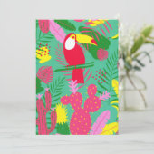 Tropische wilde Oerwoud Paradise Toucan Waterverf Feestdagenkaart (Staand voorkant)