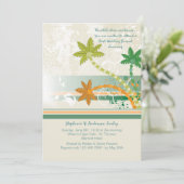 Tropische winden Post Wedding Brunch Uitnodiging (Staand voorkant)