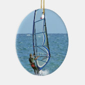 Tropische windsurfende sierplant keramisch ornament (Rechts)