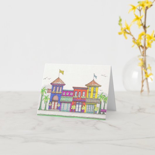 Tropische winkels Notecards Kaart (Gele Bloem)