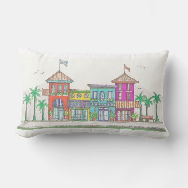 Tropische winkels Outdoor Kussen (Voorkant)