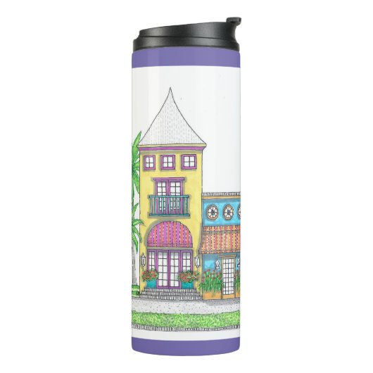 Tropische winkels Thermal Tumbler Thermosbeker (Gedraaid links)