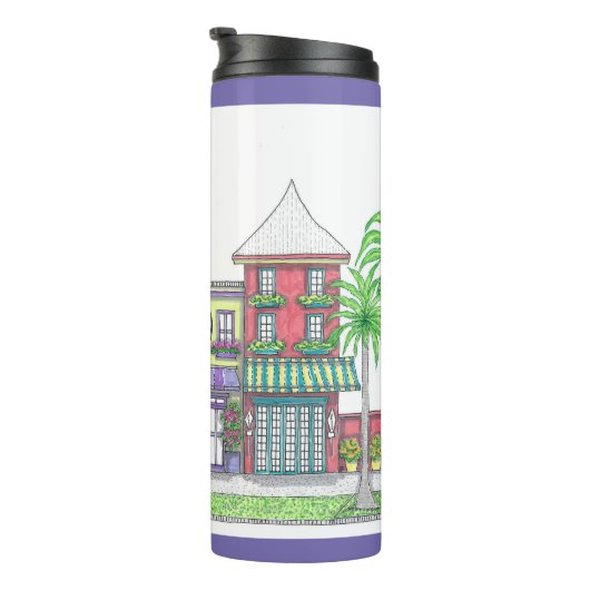 Tropische winkels Thermal Tumbler Thermosbeker (Geroteerd rechts)