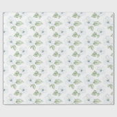 Tropische Witte Bloemen Cadeaupapier (Vlak)