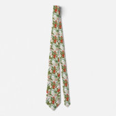 Tropische Witte Bloemen Stropdas (Voorkant)