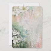 Tropische witte bloemen Vrijgezellenfeest Kaart (Achterkant)