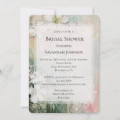 Tropische witte bloemen Vrijgezellenfeest Kaart (Voorkant)