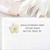 Tropische, witte en gele pruimen, Floral Wedding Etiket (Insitu)