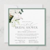 Tropische witte en groene Waterverf virtueel Kaart (Voorkant)