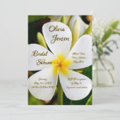 Tropische witte flora - Nieuw begin - Bridal Kaart (Staand voorkant)