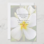 Tropische witte flora - Nieuw begin - Bridal Kaart (Achterkant)