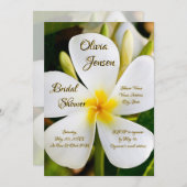 Tropische witte flora - Nieuw begin - Bridal Kaart (Voorkant / Achterkant)