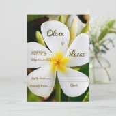 Tropische witte flora - Nieuw begin - RSVP Kaart (Staand voorkant)
