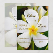 Tropische witte flora - Nieuw begin - RSVP Kaart (Voorkant / Achterkant)