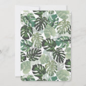 Tropische Witte Hibiscus & Kruis Botanische Doop Kaart (Achterkant)