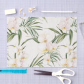 Tropische Witte Orchidee Bloemen Bruidsdouche Tissuepapier (Craft)