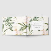 Tropische witte orchidee bloemen bruiloft gastenboek (Volledig)