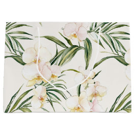 Tropische witte orchidee bloemen bruiloft groot cadeauzakje