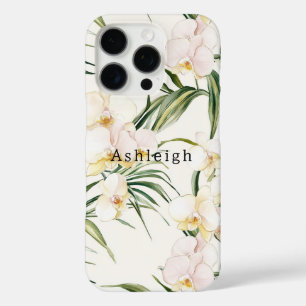 Tropische witte orchidee bloemen iPhone 16 pro hoesje