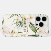 Tropische witte orchidee bloemen Case-Mate iPhone case (Achterkant (horizontaal))