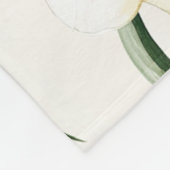 Tropische witte orchidee bloemen fleece deken (Hoek)