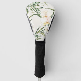 Tropische witte orchidee bloemen golfheadcover