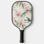 Tropische witte orchidee bloemen pickleball paddle (Achterkant)