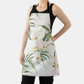 Tropische witte orchidee bloemen schort (Insitu)