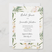 Tropische witte orchidee bloemen Vrijgezellenfeest Kaart (Voorkant)