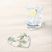 Tropische witte orchideeën bruidsdouche kartonnen onderzetters (Insitu)